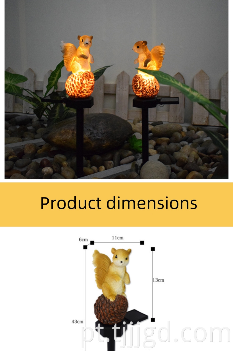 Solar Squirrel Shaped Courtyard Lamp